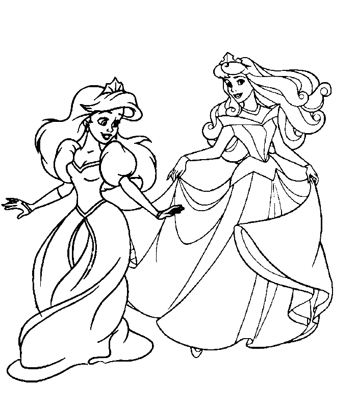Kids-n-fun.com | 33 coloring pages of Disney Princesses